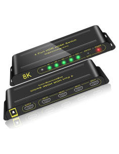 Conmutador HDMI 2.1 FlyroadUp 4 en 1 8K@60Hz 4K@120Hz