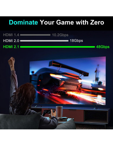 Conmutador HDMI 2.1 FlyroadUp 4 en 1 8K@60Hz 4K@120Hz