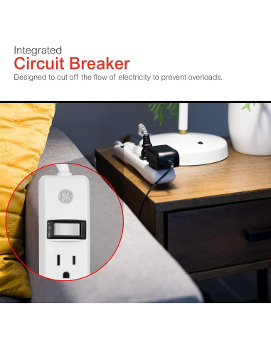 Regleta de 6 Salidas GE 2 Pies con Protección y Montaje