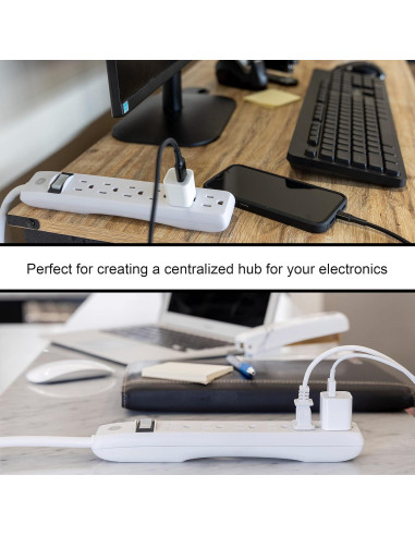 Regleta de 6 Salidas GE 2 Pies con Protección y Montaje