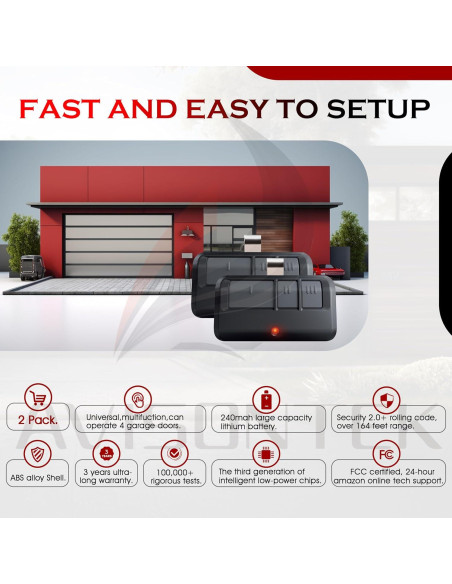 Control Remoto Universal LiftMaster 893MAX para Puerta Garaje