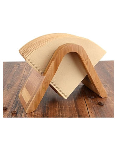 Soporte de Filtro de Café de Bambú - Organizador para 4 Filtros