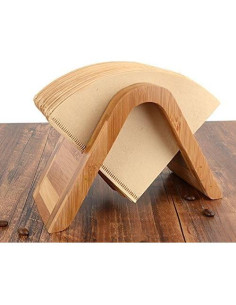 Soporte de Filtro de Café de Bambú - Organizador para 4 Filtros 2