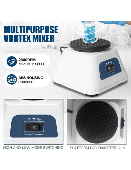 Mezclador Vortex Cekegon CE-MX28 1300/2800rpm 10.16cm