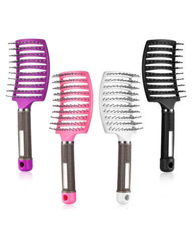 Cepillos Ventilados Patelai 4 Pcs para Cabello Rizado y Húmedo