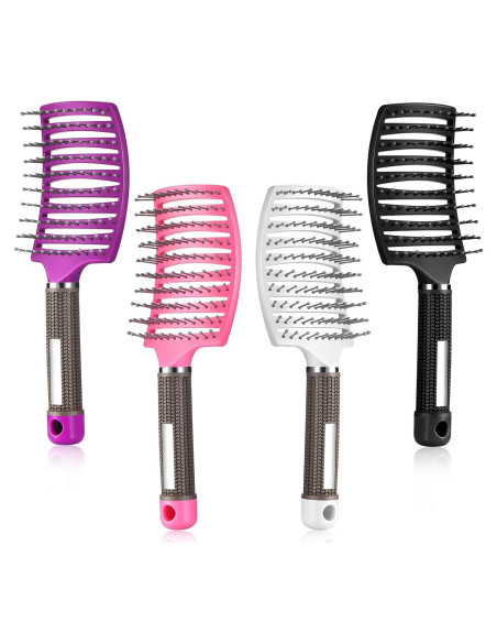 Cepillos Ventilados Patelai 4 Pcs para Cabello Rizado y Húmedo