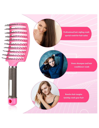 Cepillos Ventilados Patelai 4 Pcs para Cabello Rizado y Húmedo