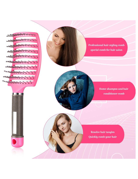 Cepillos Ventilados Patelai 4 Pcs para Cabello Rizado y Húmedo