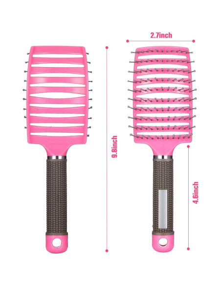 Cepillos Ventilados Patelai 4 Pcs para Cabello Rizado y Húmedo