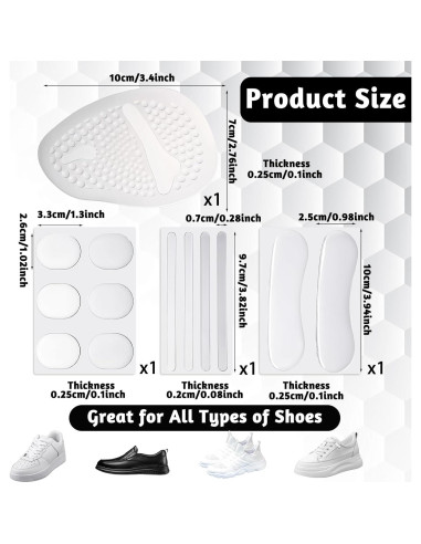 26 Almohadillas de Gel Transparentes Lusofie para Talones