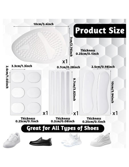 26 Almohadillas de Gel Transparentes Lusofie para Talones