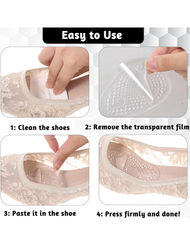 26 Almohadillas de Gel Transparentes Lusofie para Talones