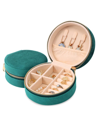 Caja de Joyería Dajasan Terciopelo Verde Esmeralda 10cm