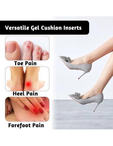 26 Almohadillas de Gel Transparentes Lusofie para Talones