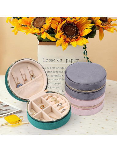 Caja de Joyería Dajasan Terciopelo Verde Esmeralda 10cm