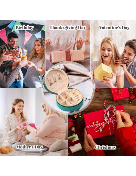 Caja de Joyería Dajasan Terciopelo Verde Esmeralda 10cm