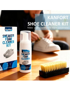 Kit Limpiador de Zapatos Kanfort - Espuma Sin Agua 226g 2