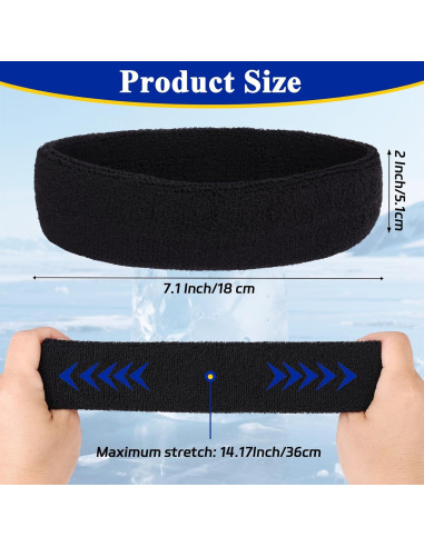 Cinta para la cabeza deportiva XTREND unisex absorbente 5.08 cm