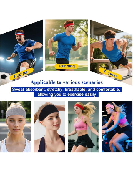 Cinta para la cabeza deportiva XTREND unisex absorbente 5.08 cm