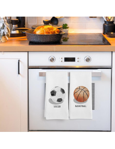 Toallas de Mano Deportivas GWFSJYU Set de 4 Microfibra 61x40.6 cm 2