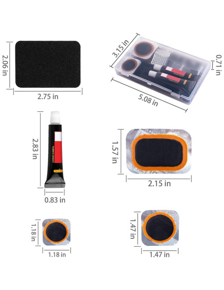 Kit de Reparación de Neumáticos KOAREL con Parche y Herramientas