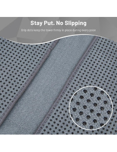 Toalla de Yoga Antideslizante HASSLICKIT 182.88x60.96cm Microfibra 2