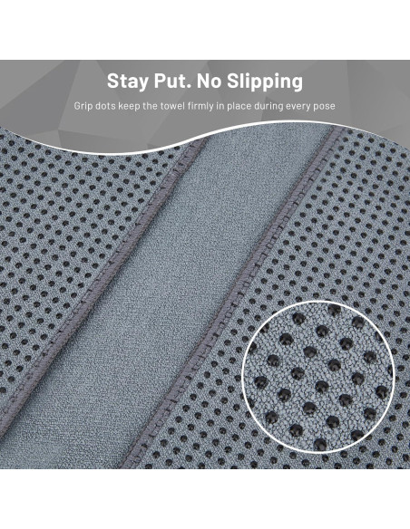 Toalla de Yoga Antideslizante HASSLICKIT 182.88x60.96cm Microfibra
