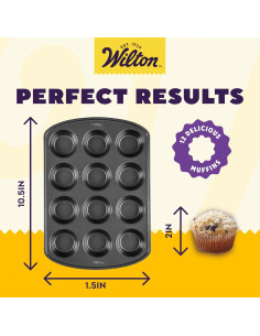 Molde para Muffins Wilton Antiadherente 12 Tazas 26.7x38.1 cm 2
