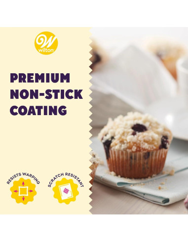 Molde para Muffins Wilton Antiadherente 12 Tazas 26.7x38.1 cm