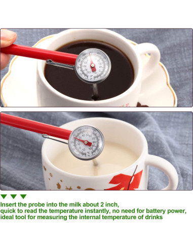 Termómetro de Comida Frienda 3 Pcs con Dial 2.5 cm y Fundas