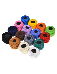 Juego de Hilo de Bordado EXCEART 16 Rollos Algodón Colores