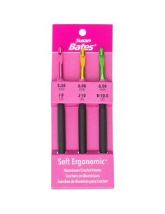 Conjunto de Ganchos de Crochet Ergonómicos Susan Bates 5.5-6.5mm 2