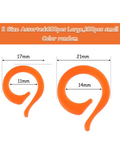 200 Marcadores de Puntos de Tejer WILLBOND Multicolor Plástico 2