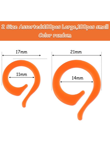 200 Marcadores de Puntos de Tejer WILLBOND Multicolor Plástico