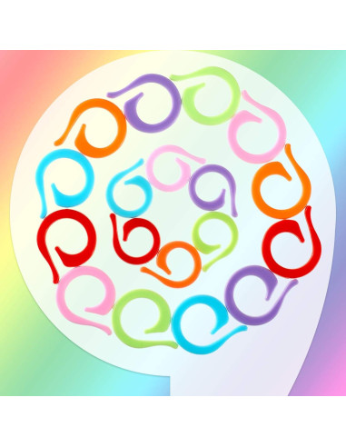 200 Marcadores de Puntos de Tejer WILLBOND Multicolor Plástico