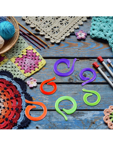 200 Marcadores de Puntos de Tejer WILLBOND Multicolor Plástico