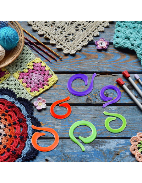 200 Marcadores de Puntos de Tejer WILLBOND Multicolor Plástico