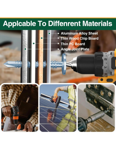 Kit de 152 Tornillos Autoperforantes M4.2 para Metal y Madera