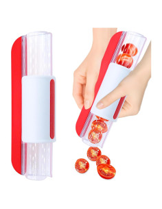 Cortador de Tomate y Uvas JLNGTHONG Rojo 20x4 cm