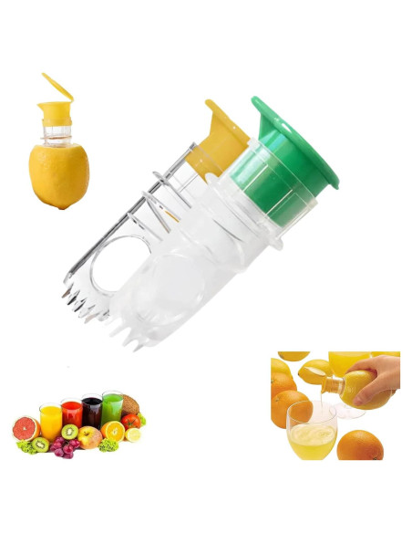 Exprimidor de Limón Manual Fangool 120g Portátil Amarillo Verde