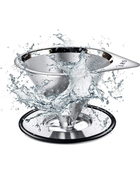 Goteador de Café LHS Acero Inoxidable 1-2 Tazas Reutilizable