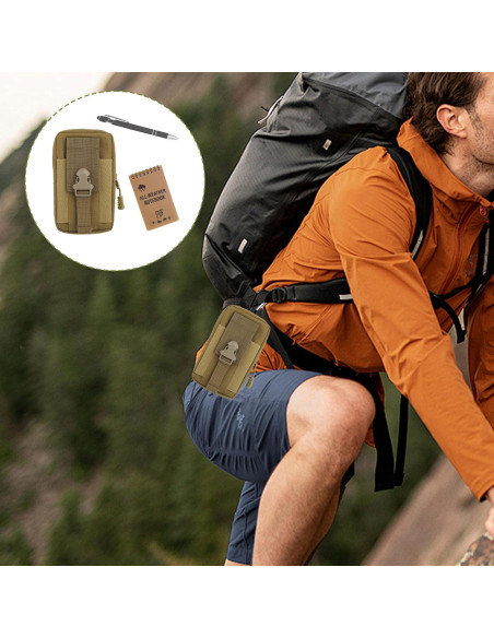 Cuaderno Impermeable Keggaen 7 Piezas con Mochila Marrón