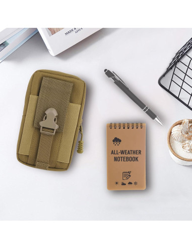 Cuaderno Impermeable Keggaen 7 Piezas con Mochila Marrón