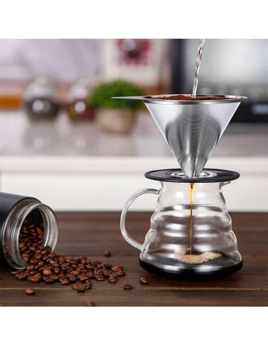 Goteador de Café LHS Acero Inoxidable 1-2 Tazas Reutilizable