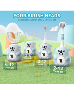 Cepillo de dientes eléctrico para niños QDCYP koala 360 6 modos 2