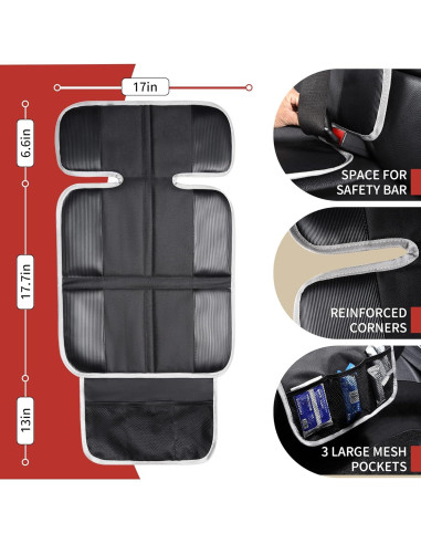 Protector de Asiento de Coche Tapha Universal Negro Impermeable