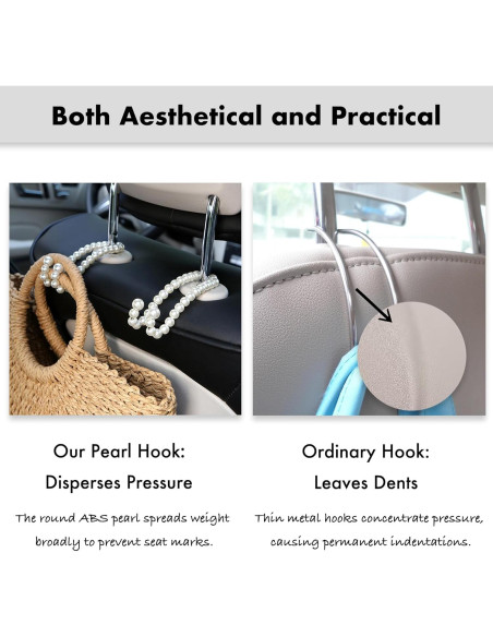 Gancho para bolso de coche Andorelse, acero inoxidable, 10 kg Gancho para bolso de coche Andorelse, acero inoxidable, 10 kg