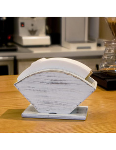 Soporte para filtros de café ANBOXIT de pino blanco 12.8x7.2 cm 2