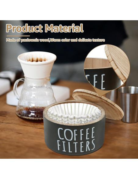 Soporte para Filtros de Café FALESOUL de Madera Rústica