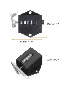 Contador Manual uxcell de 5 Dígitos para Maquinaria 2